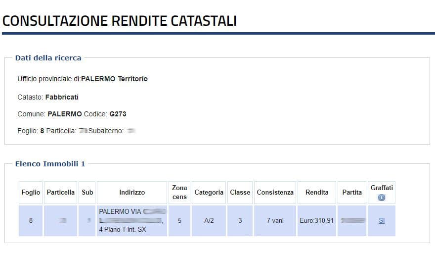 Rendita Catastale Hermes Servizi